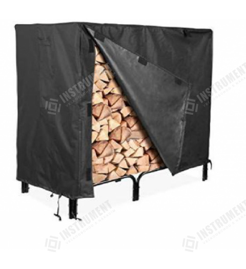 zásobník na krbové drevo s plachtou 150x35,5x120cm