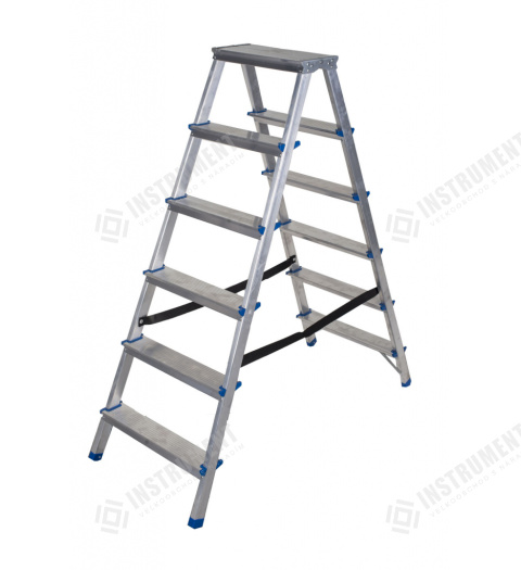 rebrík AL 2x6 obojstranný / schodíky DRABEST