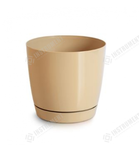 kvetináč 10cm Coubi Round P DUOP100-7502U káva s mliekom plastový 