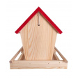 kŕmidlo vtáčí domček drevené + plast 21x16x20cm