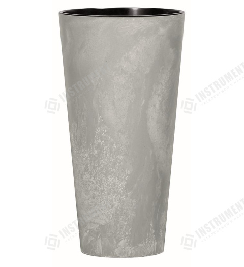 kvetináč 15cm TUBUS SLIM BETON EFFECT DTUS150E-422U sivý plastový PROSPERPLAST