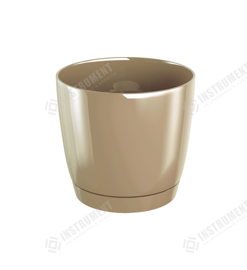 kvetináč 10cm Coubi Round P DUOP100-7502U káva s mliekom plastový PROSPERPLAST 