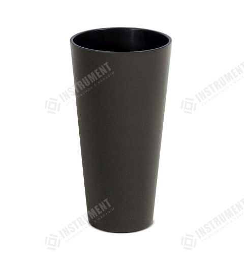 kvetináč 20cm TUBUS SLIM ECO WOOD DTUS200W-4625W kávový plastový PROSPERPLAST
