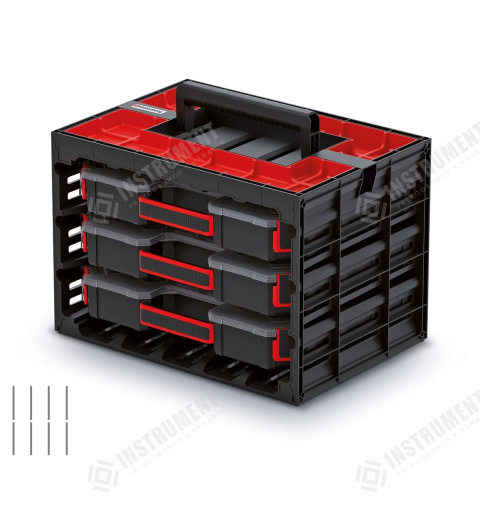box organizér 3x priehradka 415x290x290mm TAGER CASE KTC40306S-S411 plastový Kistenberg