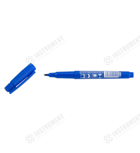 značkovač permanentný modrý s jemným hrotom