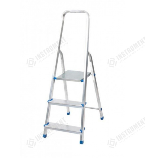 rebrík AL 3 jednostranný s madlom / schodíky 1 x 3