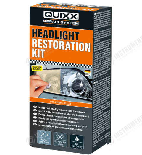 súprava na obnovu svetlometov Quixx Headlight Restoration Kit 50+30g